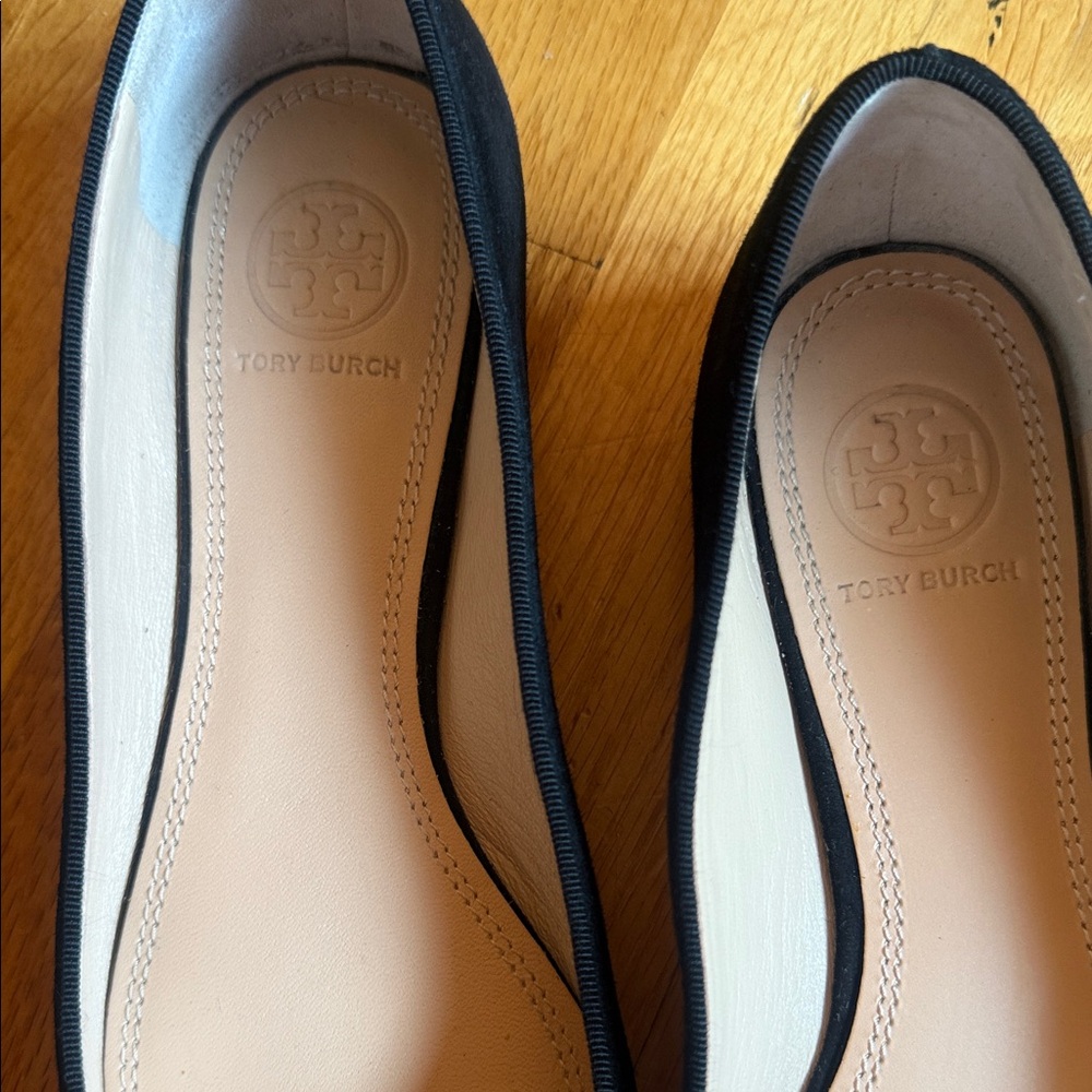 Tory Burch Black Embellished Flats - Picture 2 of 7